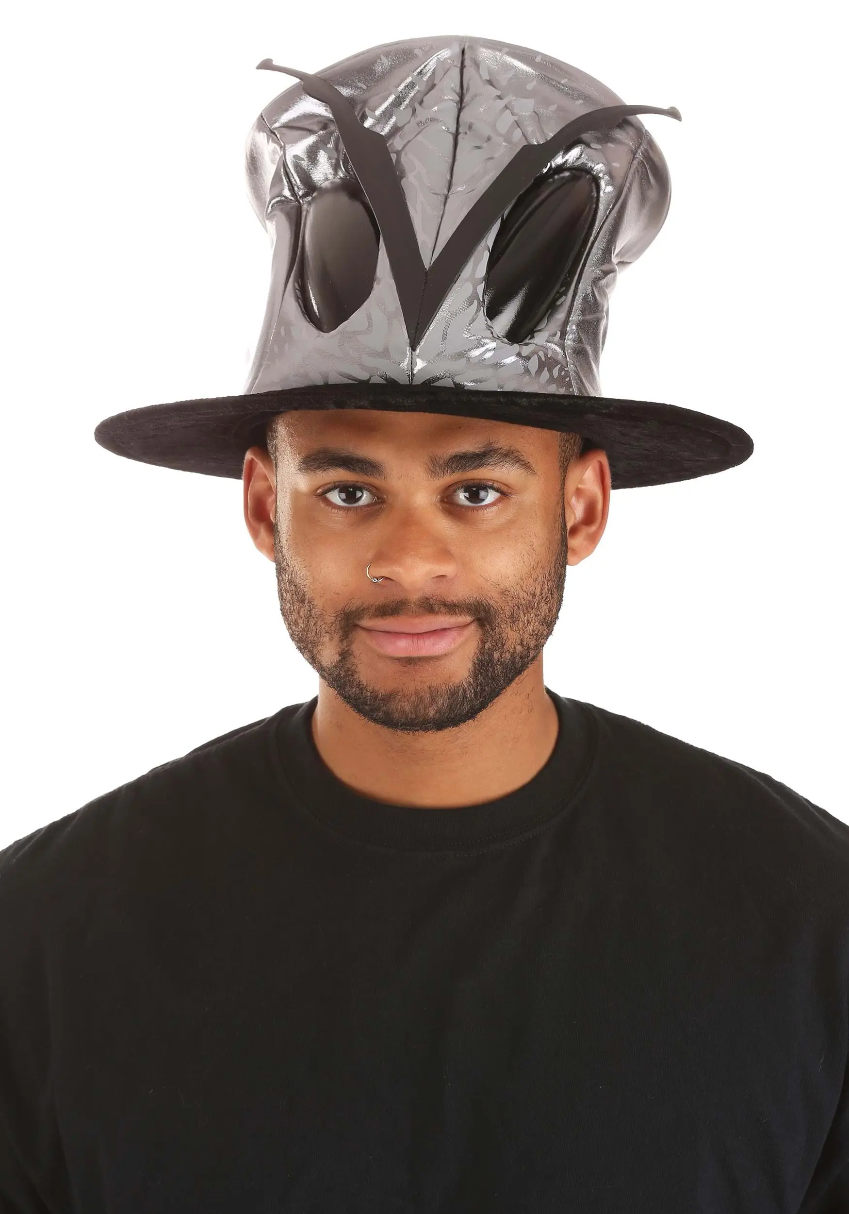 Elope Silver Ovo Top Hat For Adults 3 Elope Silver Ovo Top Hat For Adults