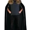 Partytime Costume & Lingerie (Yiwu) Factory Black Faux Fur Collar Viking Cape For Men -Cosplay Costumes Store black faux fur collar viking cape