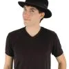 Elope Black Velour Bowler Hat For Men 1 Elope Black Velour Bowler Hat For Men -Cosplay Costumes Store bowler black