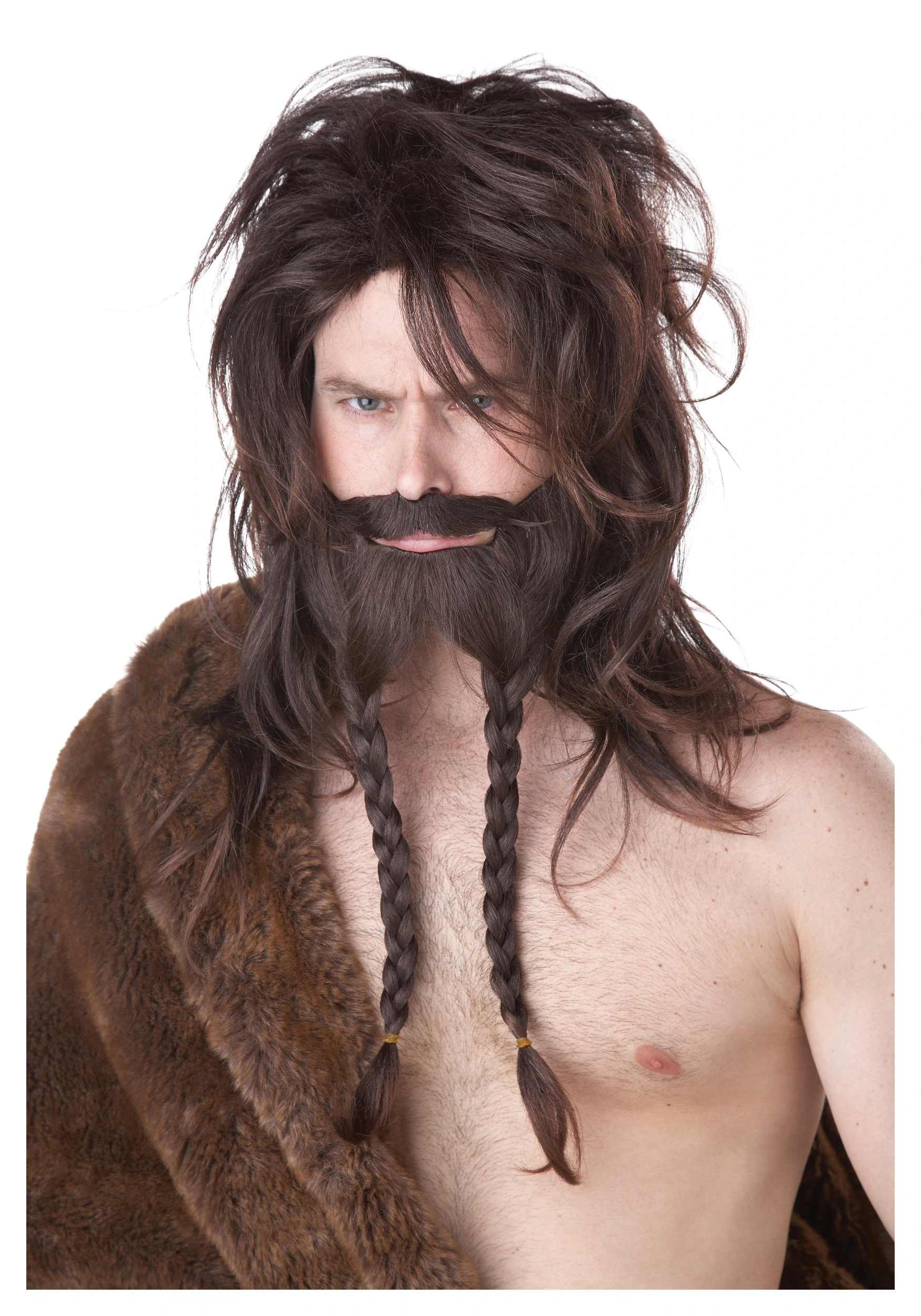 California Costume Collection Men's Brown Viking Wig, Beard And Mustache Costume Set 3 California Costume Collection Men's Brown Viking Wig, Beard And Mustache Costume Set