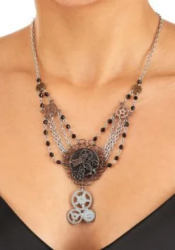 Elope Chain Gear Necklace Antique