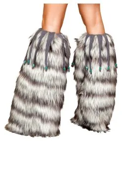 Roma Beaded Fur Costume Leg Warmers