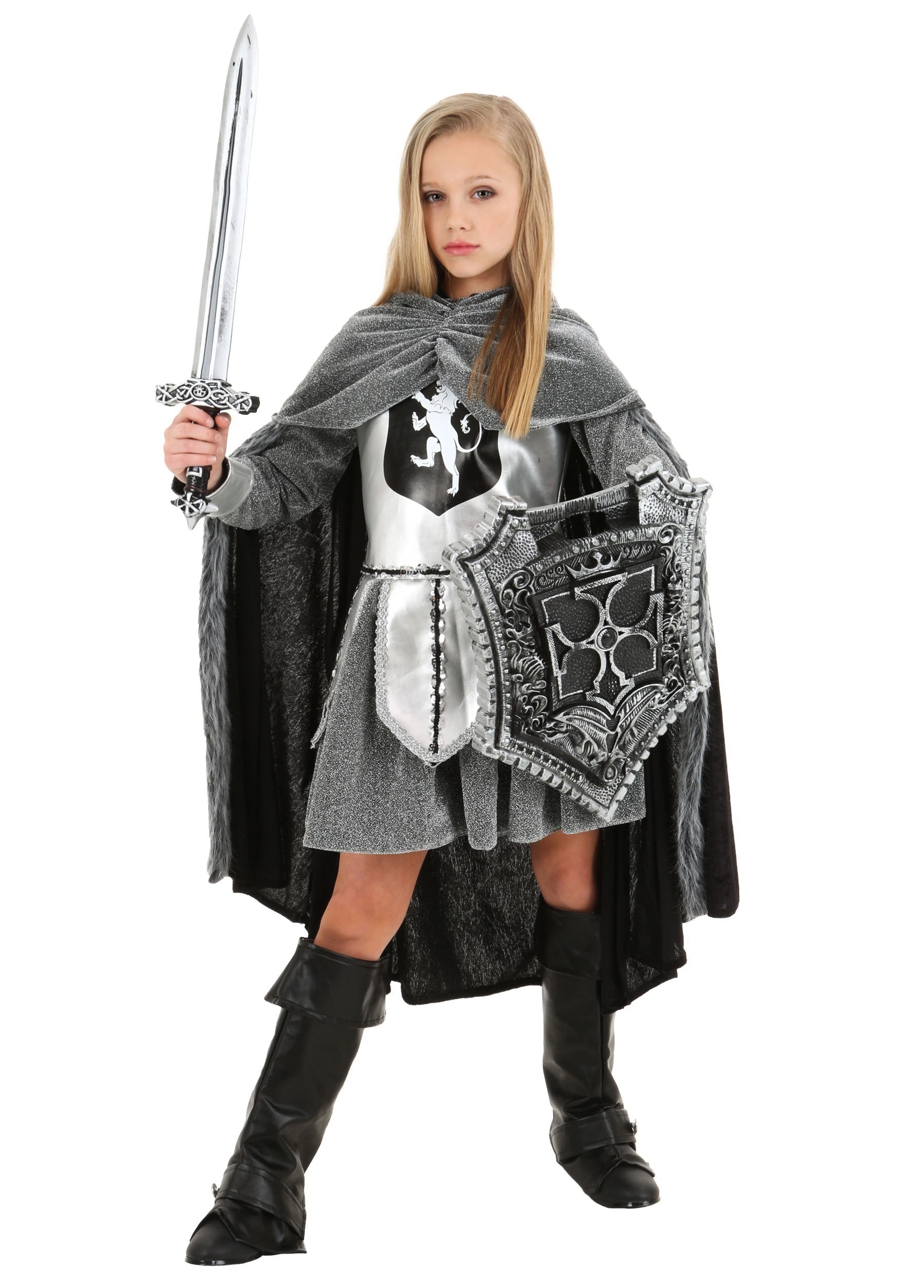 Fun Costumes Girl's Warrior Knight Costume 3 Fun Costumes Girl's Warrior Knight Costume