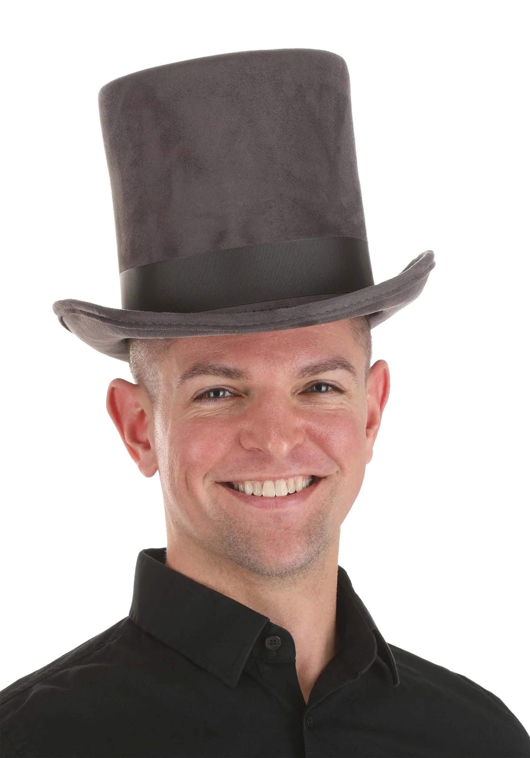 Elope Adult Gray Top Hat 4 Elope Adult Gray Top Hat - Image 2