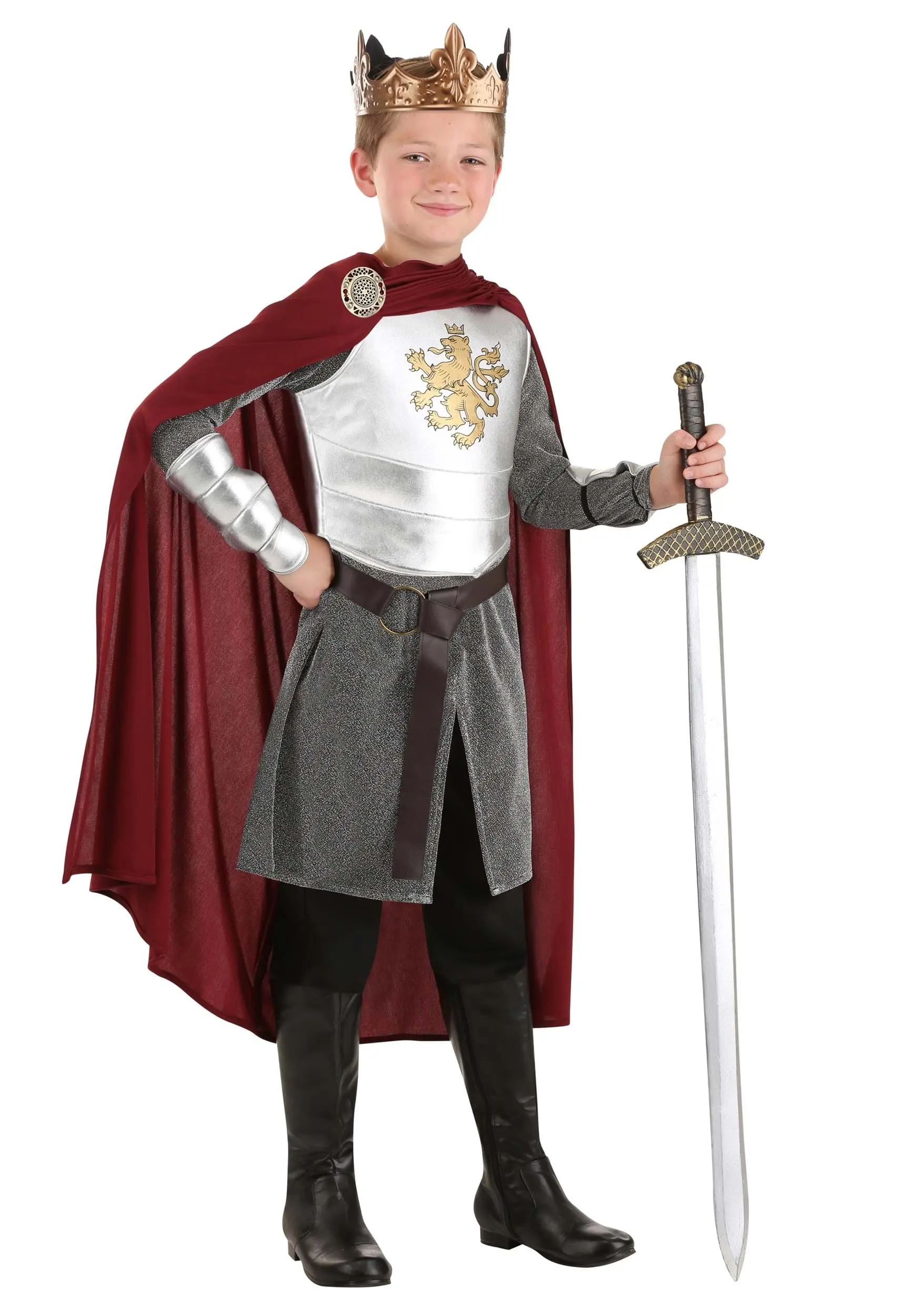 Fun Costumes Kid's Lionheart Knight Halloween Costume 3 Fun Costumes Kid's Lionheart Knight Halloween Costume