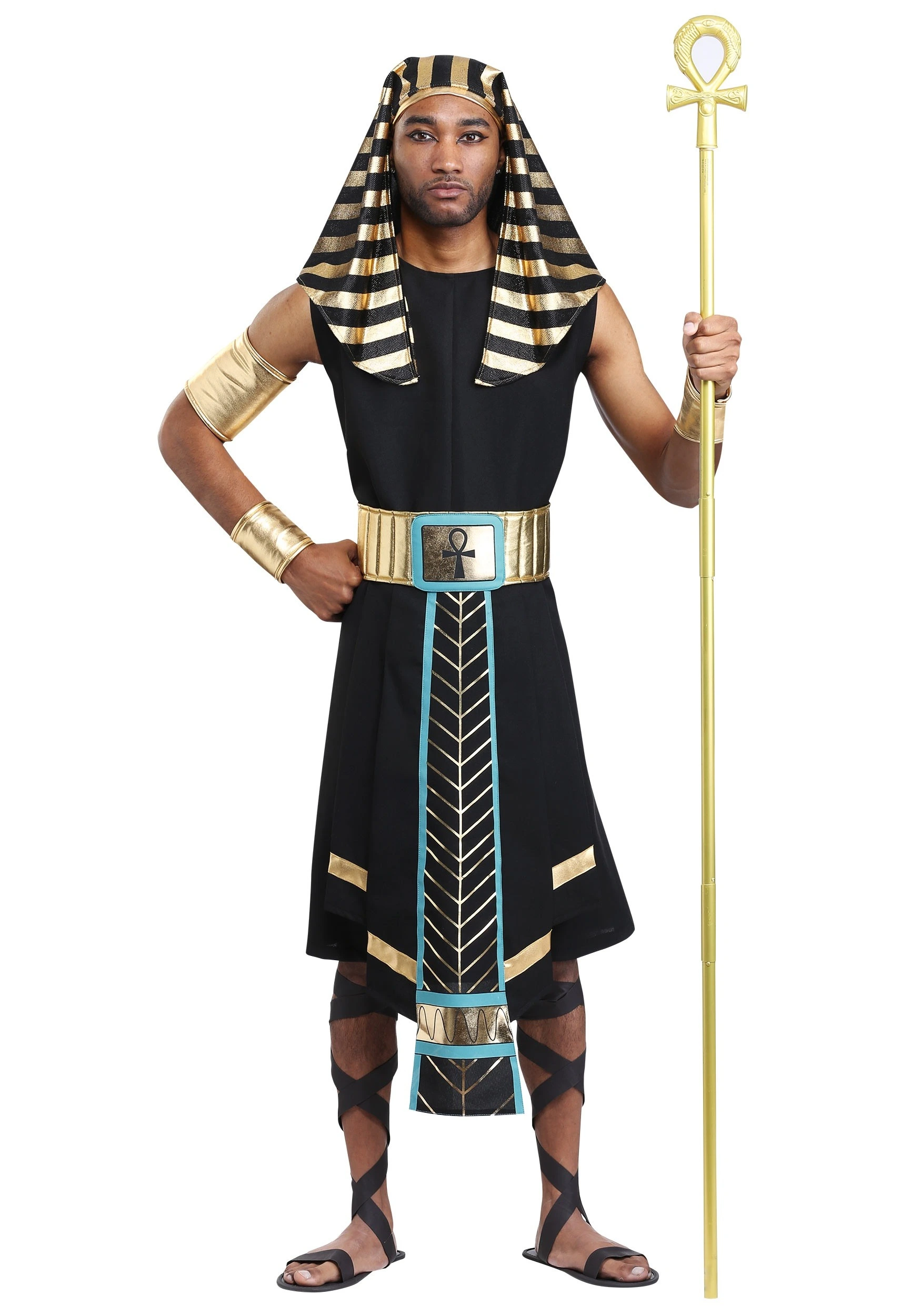 Fun Costumes Dark Egyptian Pharaoh Men's Costume 3 Fun Costumes Dark Egyptian Pharaoh Men's Costume