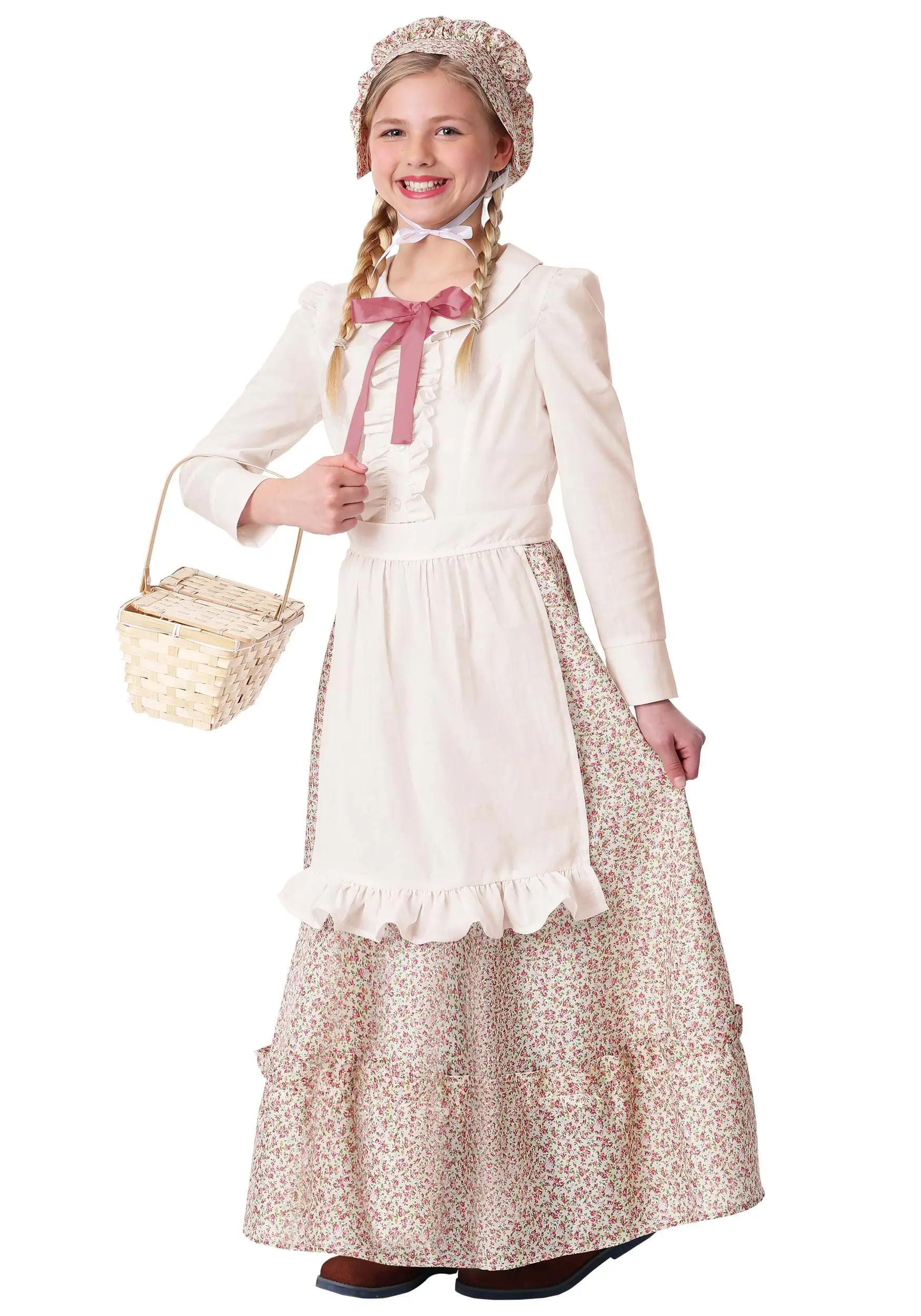 Fun Costumes Girl's Prairie Pioneer Costume 3 Fun Costumes Girl's Prairie Pioneer Costume