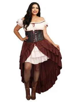 Dreamgirl Saloon Girl Women's Plus Size Costume