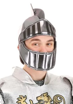 Elope Silver Knight Soft Costume Helmet Accessory