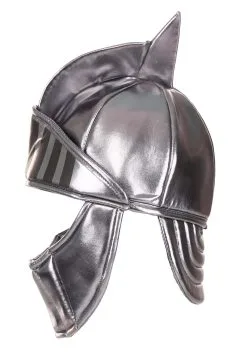Elope Silver Knight Soft Costume Helmet Accessory -Cosplay Costumes Store silver knight plush helmet alt 5