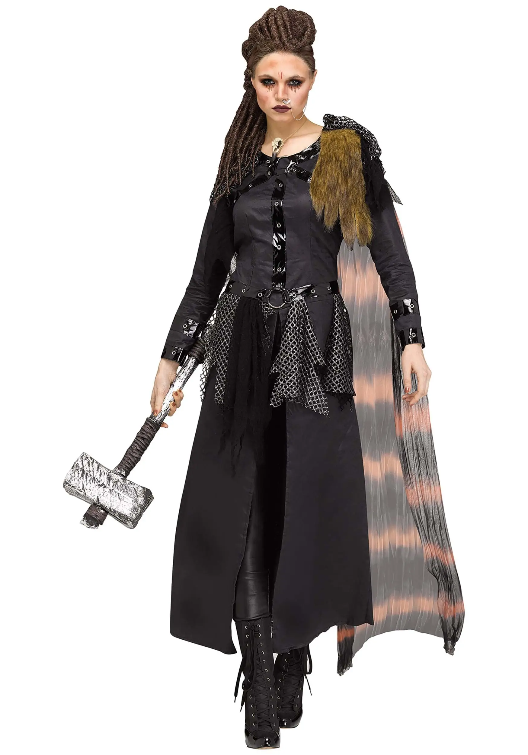 Fun World Dreaded Viking Wig For Women 5 Fun World Dreaded Viking Wig For Women - Image 3