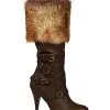 Ellie Fur Trimmed Viking Boots For Women 2 Ellie Fur Trimmed Viking Boots For Women -Cosplay Costumes Store womens fur trimmed viking boots