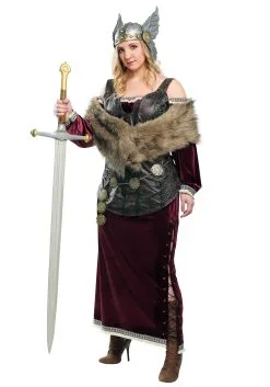 Fun Costumes Women's Plus Sized Viking Goddess Costume